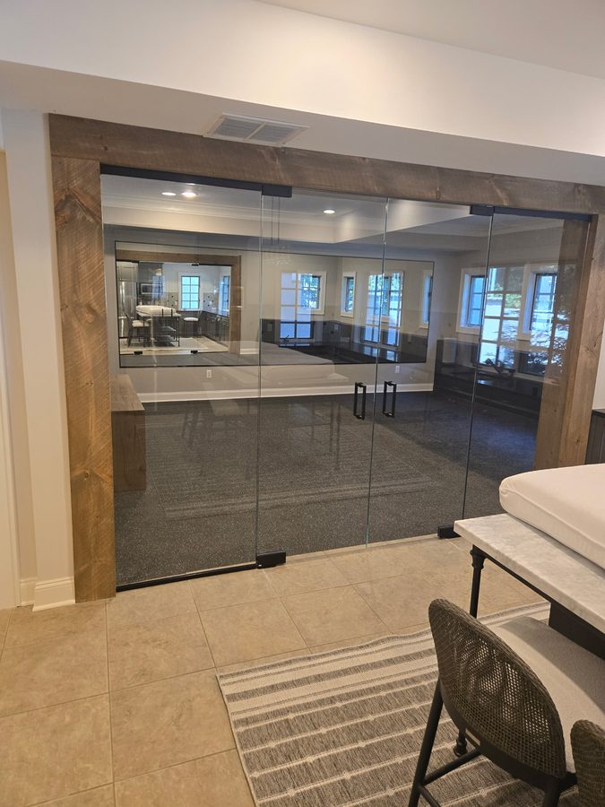 Glass office interior
